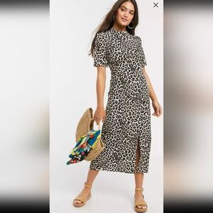 Asos Leopard print midi dress